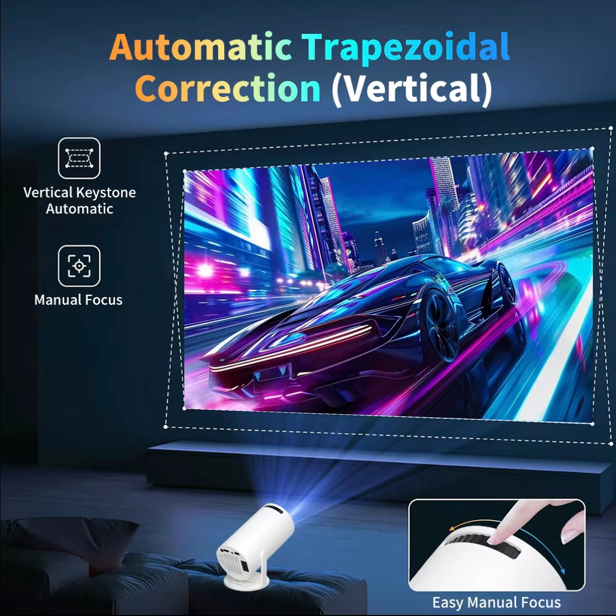 CineWaves 4K mini HD Projektor 1080p